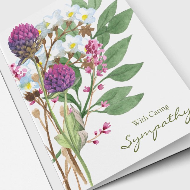 Funeral Thank You Cards | Wildflowers (Wildflowers Sympathy Memorial Funeral Thank You Card)