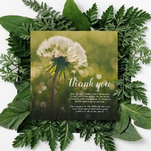 Funeral Thank You Dandelion Wish Bereavement Card