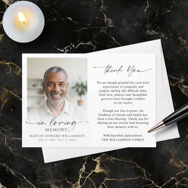 Funeral Thank You In Loving Memory Photo (Creator Uploaded)