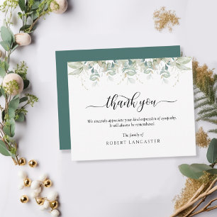 Funeral Thank You Note, Airy Greenery