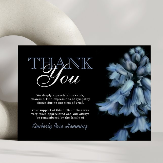 Funeral Thank You Note | Bluebell Flowers (Creator Uploaded)
