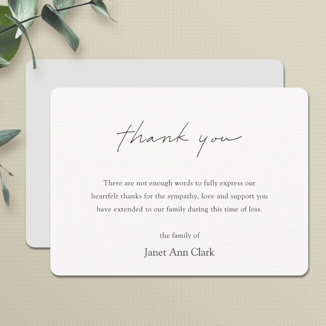 Funeral Thank You Note Card (Creator Uploaded)