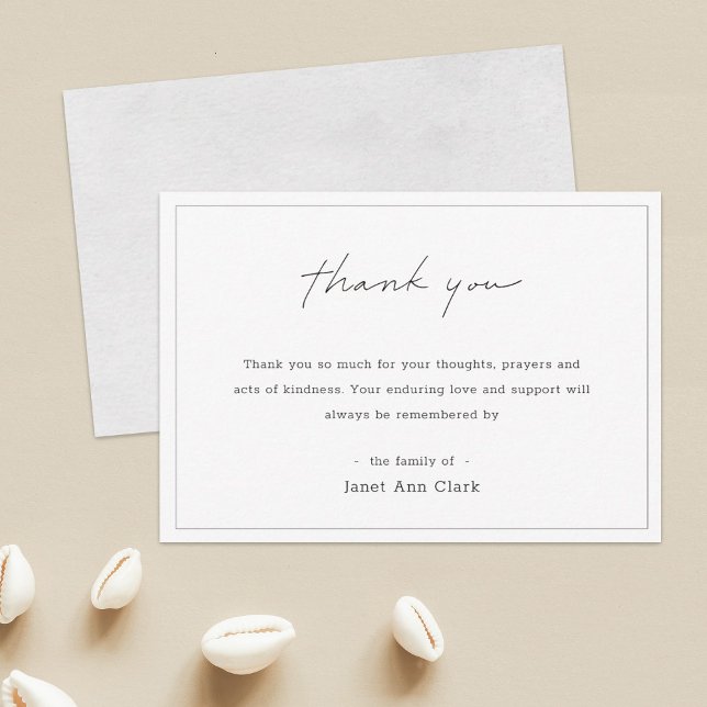 Funeral Thank You Note Card | Watercolor (Creator Uploaded)