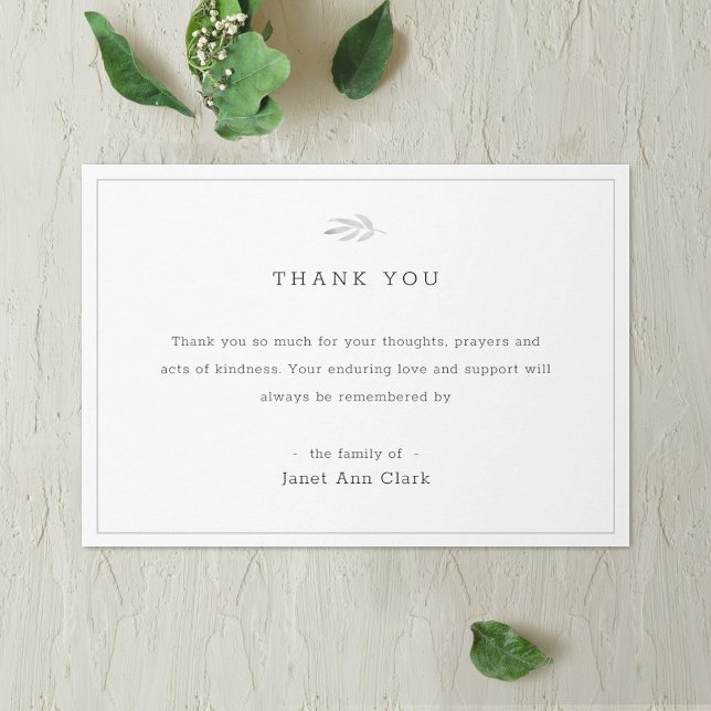 Funeral Thank You Note Card | Watercolor (Creator Uploaded)