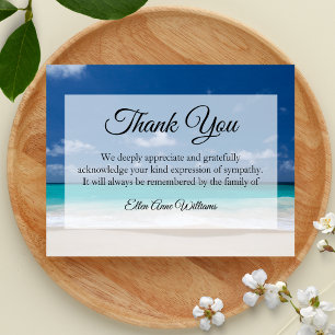 Funeral Thank You Note Grief Ocean Bereavement