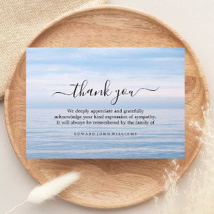 Funeral Thank You Note Grief Ocean Bereavement