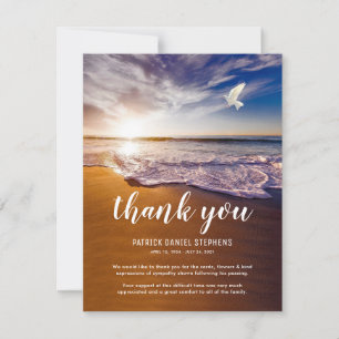 Funeral Thank You Note Sympathy Ocean Dove Card