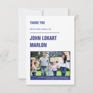 Funeral Thank You Photo Card