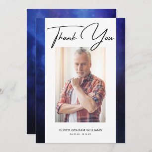 Funeral Thank You Photo Sympathy Bereavement 