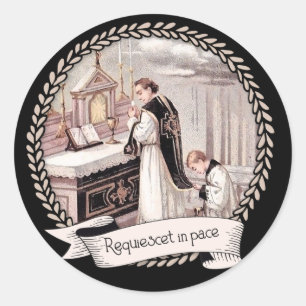 Funeral Traditional Latin Mass Catholic  Classic Round Sticker