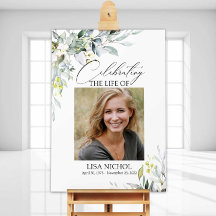 Funeral Welcome Sign Celebration of Life Sign Post