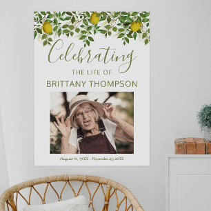 Funeral Welcome Sign   Life Gives You Lemons