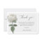 Funeral White Rose Thank You Note Card
