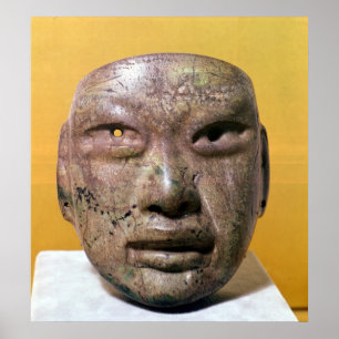 Funerary mask, Olmec, from Mexico Poster