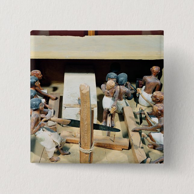 Funerary model of a carpentry workshop 15 cm square badge (Front)