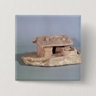 Funerary model of farm, from Thanh Hoa 15 Cm Square Badge