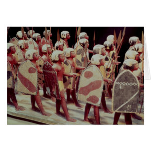 Funerary model of marching armed soldiers