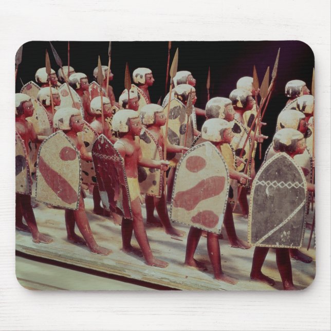 Funerary model of marching armed soldiers mouse pad (Front)