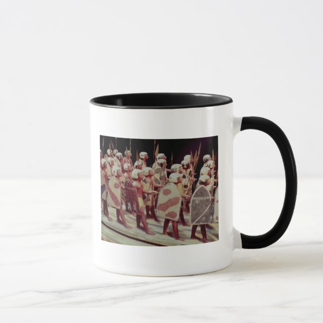 Funerary model of marching armed soldiers mug (Right)