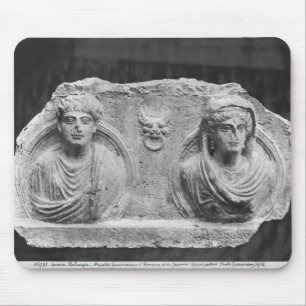 Funerary relief of a couple, from Palmyra, Syria Mouse Pad