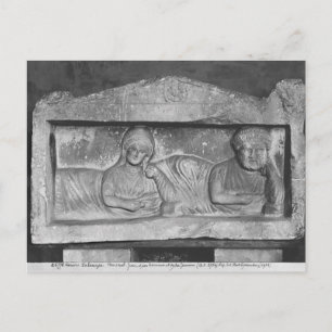 Funerary relief of a couple, from Palmyra, Syria Postcard