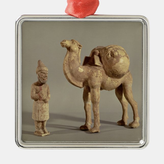 Funerary statuettes of a laden camel metal tree decoration (Front)