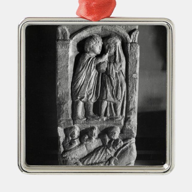 Funerary stela depicting a doctor metal tree decoration (Front)