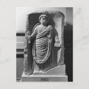 Funerary stela of a notary, from Deux-Sevres Postcard