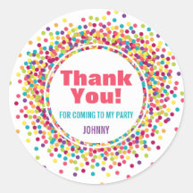 Funfetti Thank You Favour