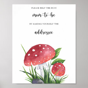 Fungi baby shower - Help the Busy Mum-to-Be Poster