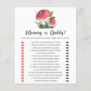 Fungi baby shower Mummy or daddy game