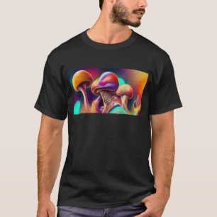 Fungi Colourful Mycology Mushroom Dream Abstract M T-Shirt