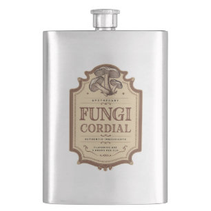 Fungi Cordial Halloween Party Vintage Hip Flask