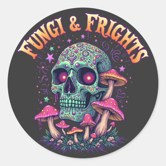 Fungi & Frights  Classic Round Sticker (Front)