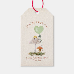 Fungi Mushroom Pun Classroom Valentine  Gift Tags
