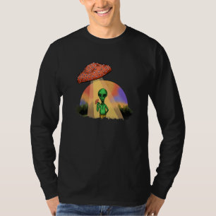 Fungus Magic Psilocybin Mushrooms Alien UFO T-Shirt