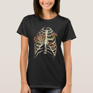 Fungus Magic Psilocybin Mushrooms Skull Chest Hipp T-Shirt