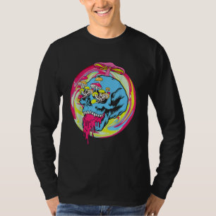 Fungus Magic Psilocybin Mushrooms Tie Dye Skull T-Shirt