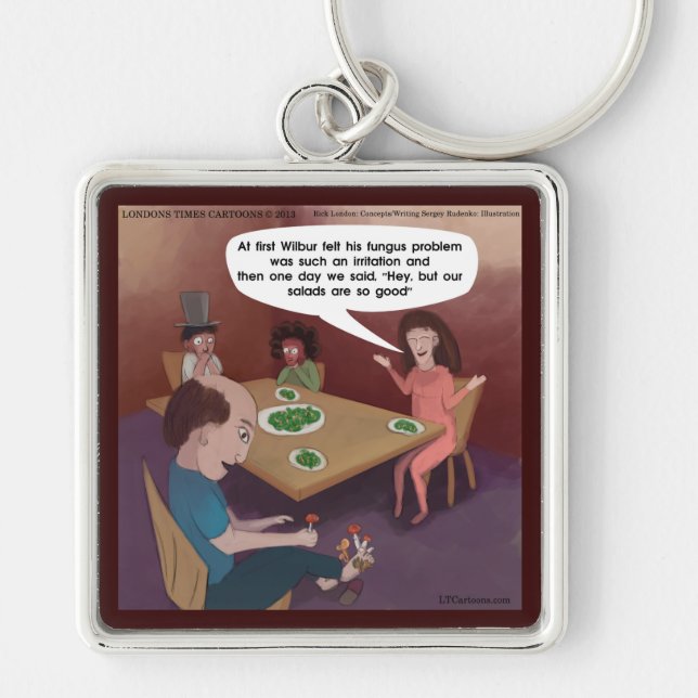FunGuy ToedStools For Dinner Funny Key Ring (Front)