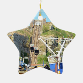 Funicular Railway Hastings Ceramic Tree Decoration