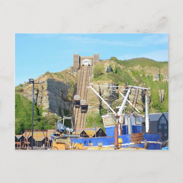 Funicular Railway Hastings Postcard (Front)