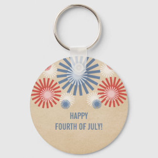 Funky 4th of July Fireworks Keychain