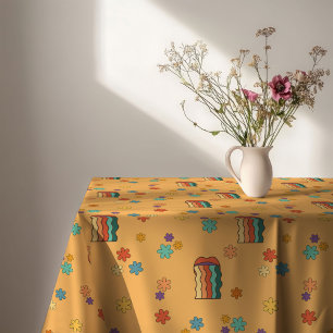 Funky 60s Tablecloth Colourful Pastel Dining Fun