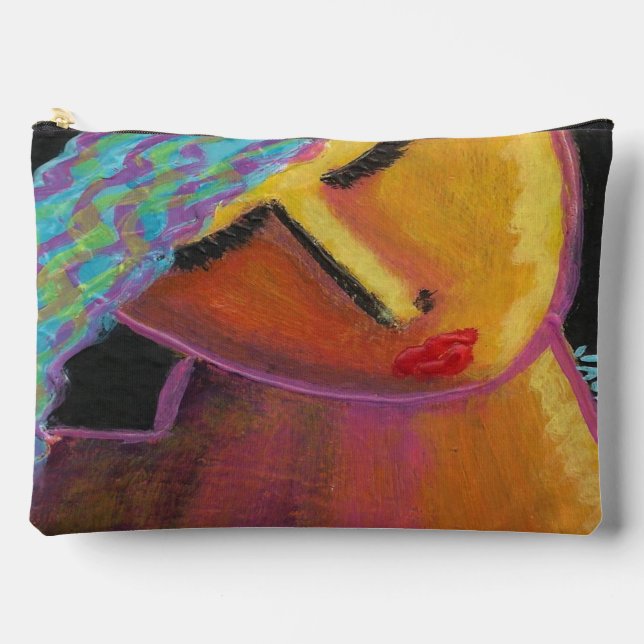 Funky Abstract Art Accessory Pouch (Front)