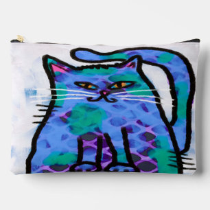 Funky Abstract Art Cat Accessory Pouch
