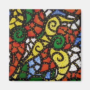 Funky Abstract Art Magnet