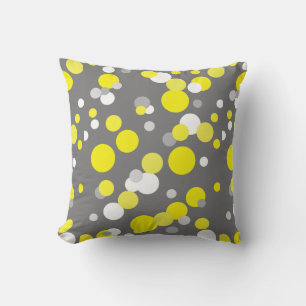 Funky Abstract Art Shades of Yellow Pillow Cushion