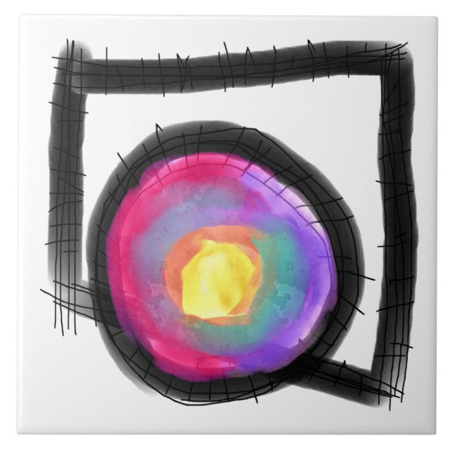 Funky Abstract Art Tile (Front)