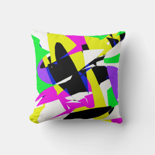 Funky Abstract Colourful Pattern Pillow Cushion