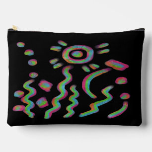 Funky Abstract Digital Art Accessory Pouch